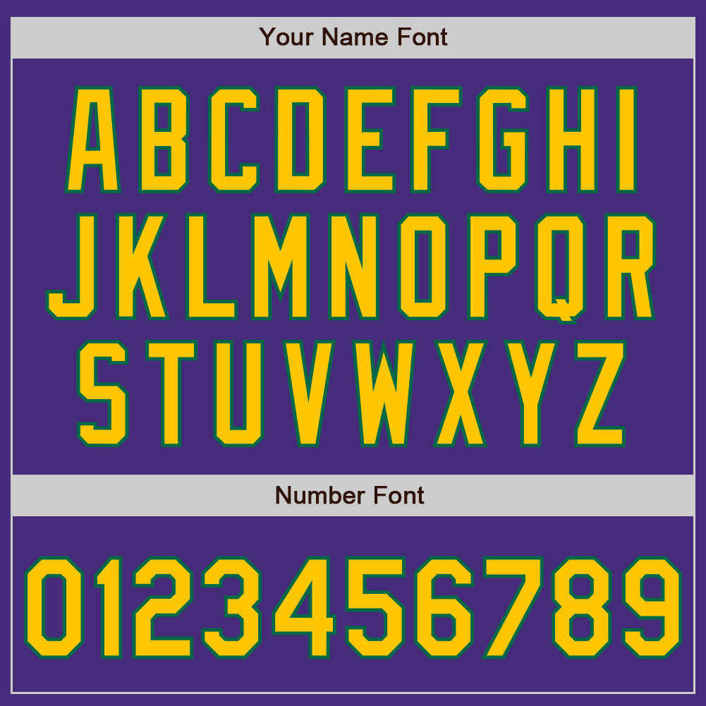 Custom Purple Yellow-Kelly Green Authentic Raglan Sleeves Baseball Jersey baseball jersey product view 5