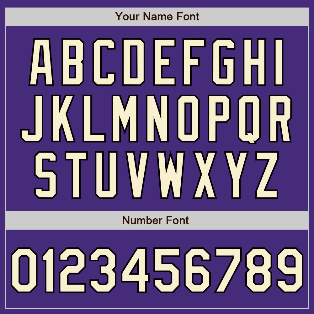 Custom Purple Cream-Black Authentic Raglan Sleeves Baseball Jersey baseball jersey product view 5
