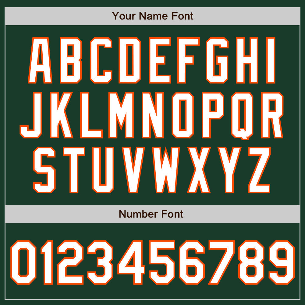 Custom Green White-Orange Authentic Raglan Sleeves Baseball Jersey baseball jersey product view 5
