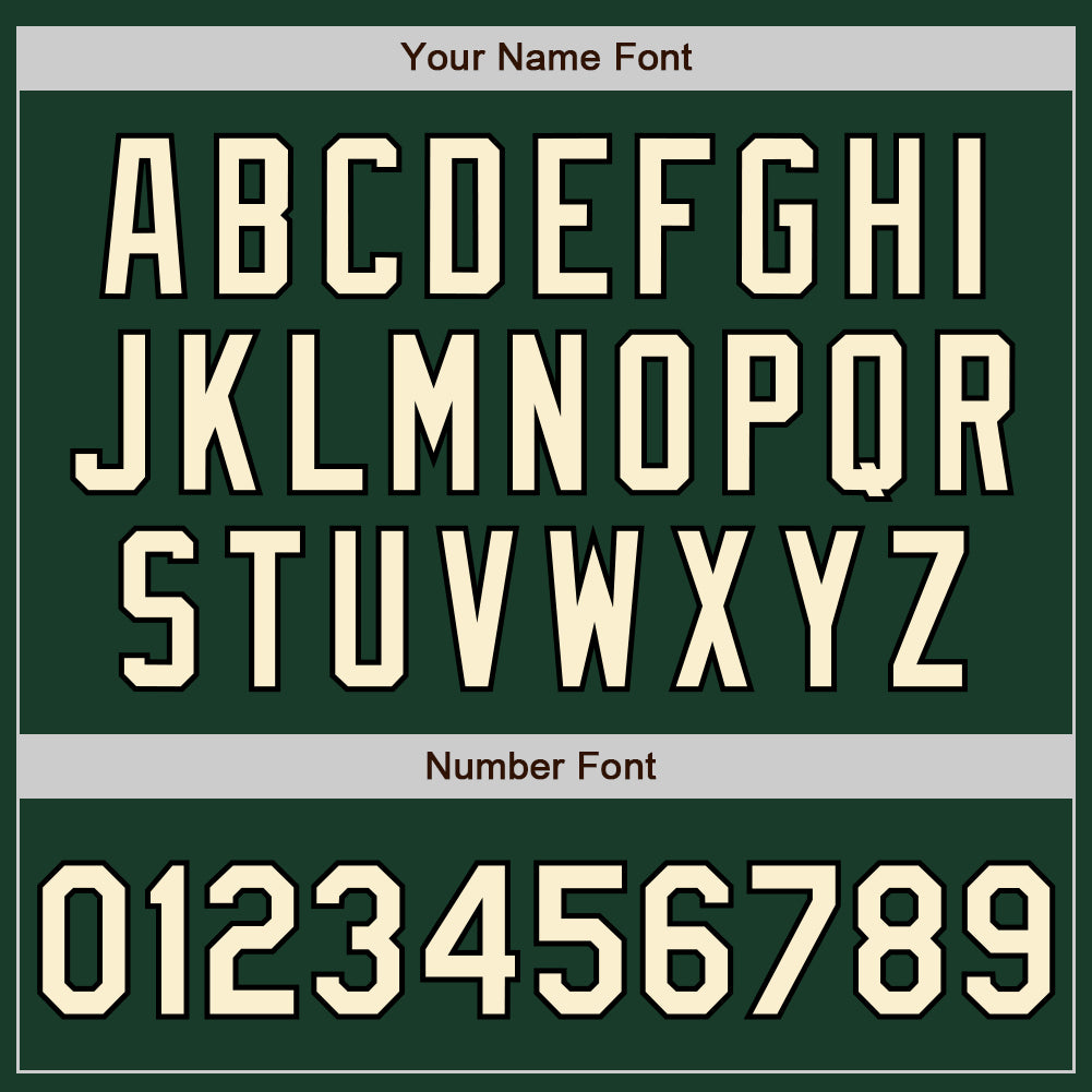Custom Green Cream-Black Authentic Raglan Sleeves Baseball Jersey baseball jersey product view 5