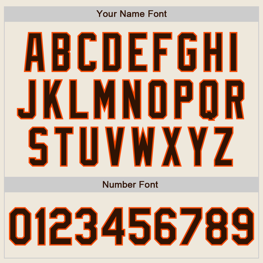 Custom Cream Brown-Orange Authentic Raglan Sleeves Baseball Jersey baseball jersey product view 5