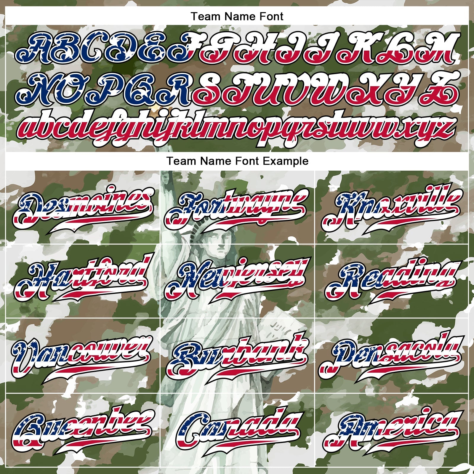 Custom Camo USA Flag Red Blue Black-White Statue Of Liberty Patriotic Stars & Stripes Raglan Sleeves Authentic Baseball Jersey baseball jersey product view 4
