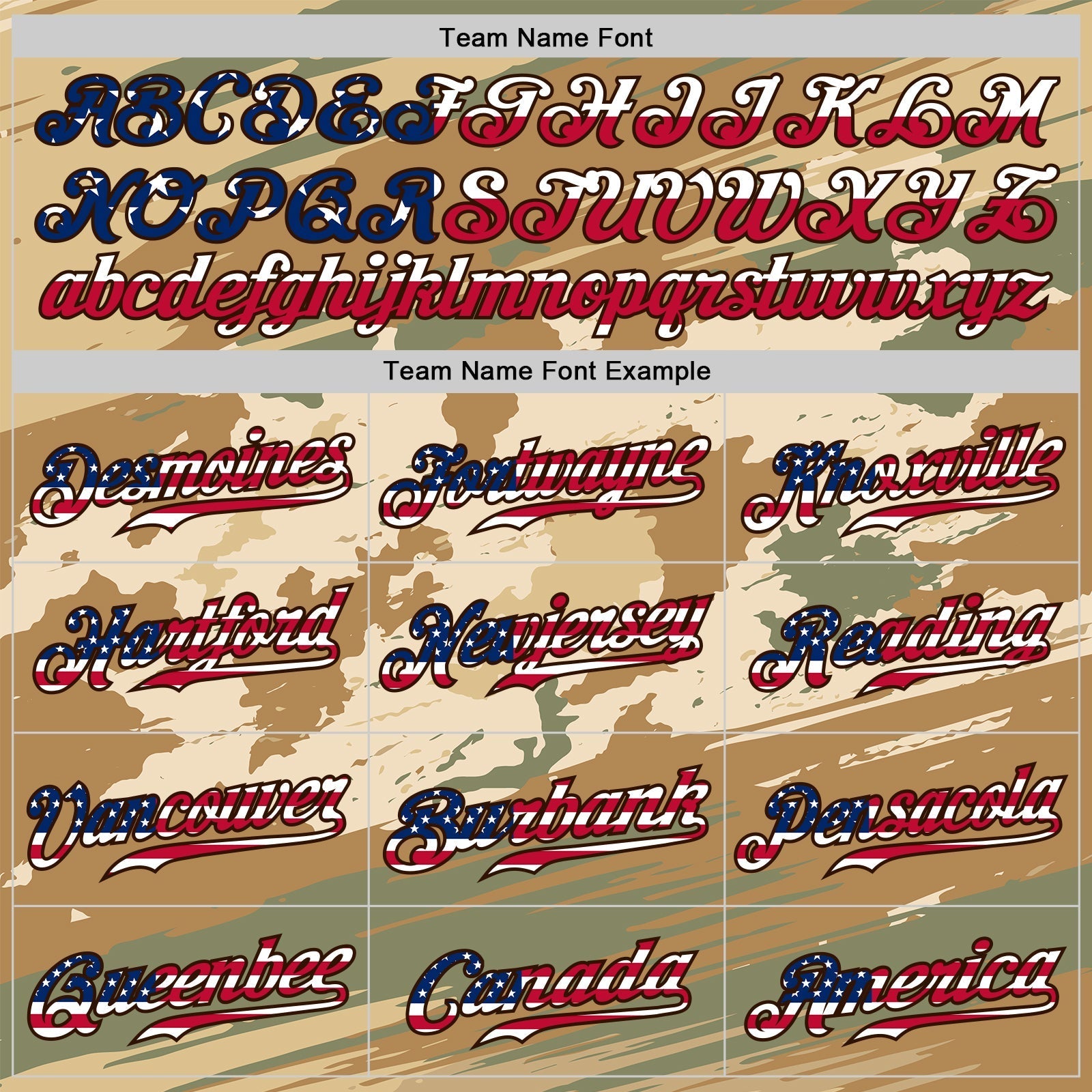 Custom Camo USA Flag Cream-Brown Patriotic Desert Camouflage Stars & Stripes Raglan Sleeves Authentic Baseball Jersey baseball jersey product view 4