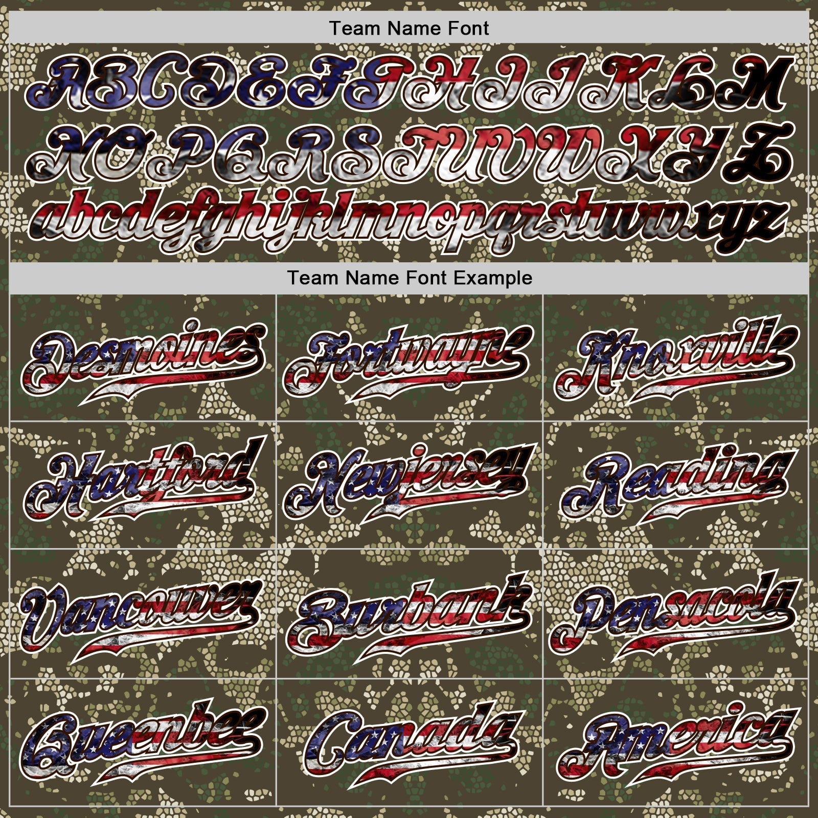 Custom Camo USA Flag Red Blue Brown-White Patriotic Mosaic Camouflage Stars & Stripes Raglan Sleeves Authentic Baseball Jersey baseball jersey product view 4