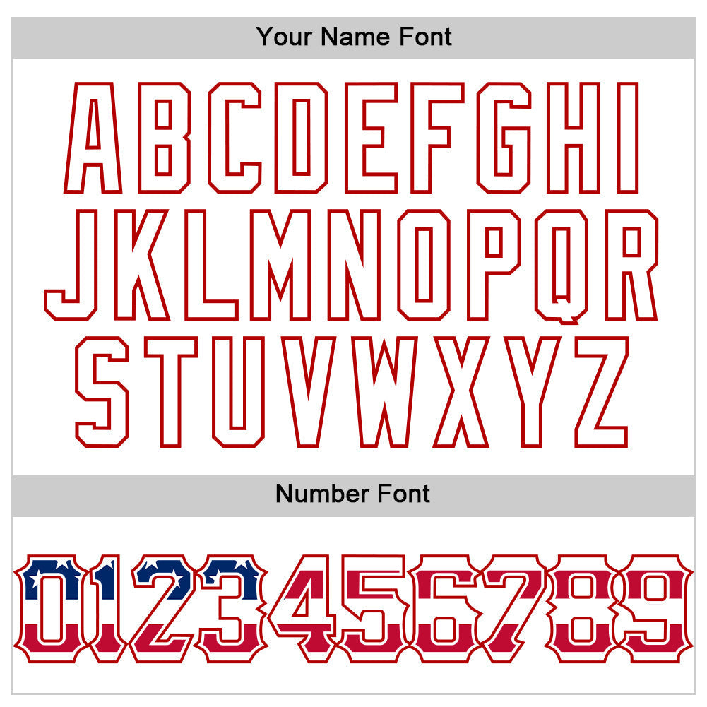 Custom White Red Pinstripe USA Flag-Blue Patriotic Stars & Stripes Raglan Sleeves Authentic Baseball Jersey baseball jersey product view 5