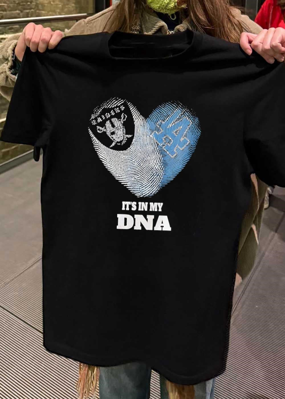 Raiders Los Angeles Dodgers Fingerprint Heart It Is - Adult & Kids T-Shirts, Sweatshirts & Hoodies apparel design preview 2