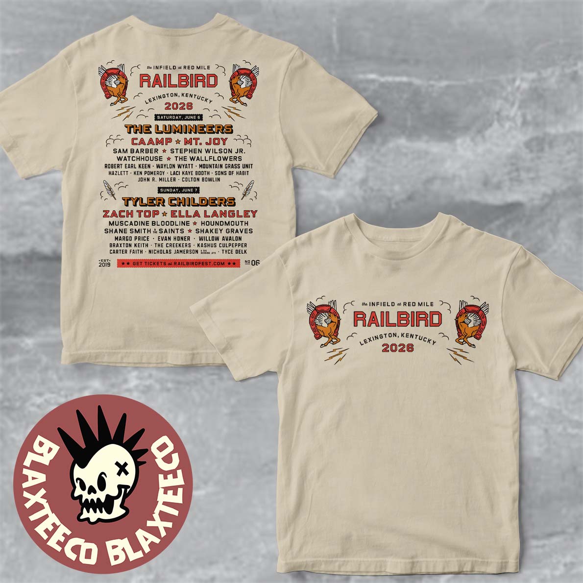 Railbird Music Festival 2026 Full Lineup In Lexington Kentucky At The Infield At Red Mile On June 6 And 7 2026 Two Sided T-Shirt - T-Shirt, Sweatshirt, Hoodie