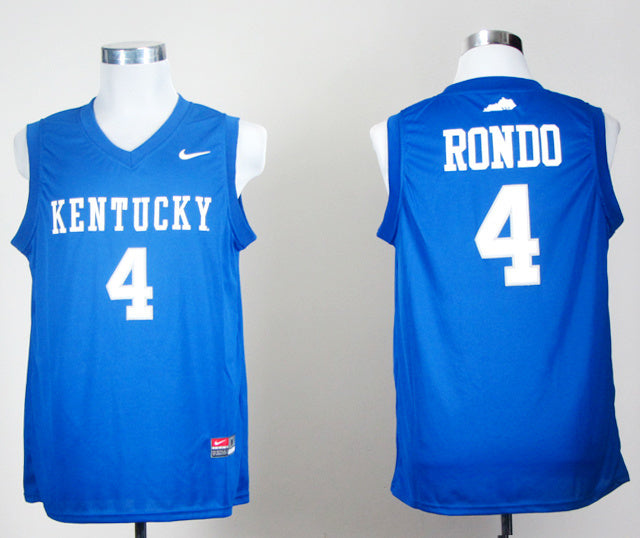 Rajon Rondo 4 Blue College Football Jersey football jersey product view 1