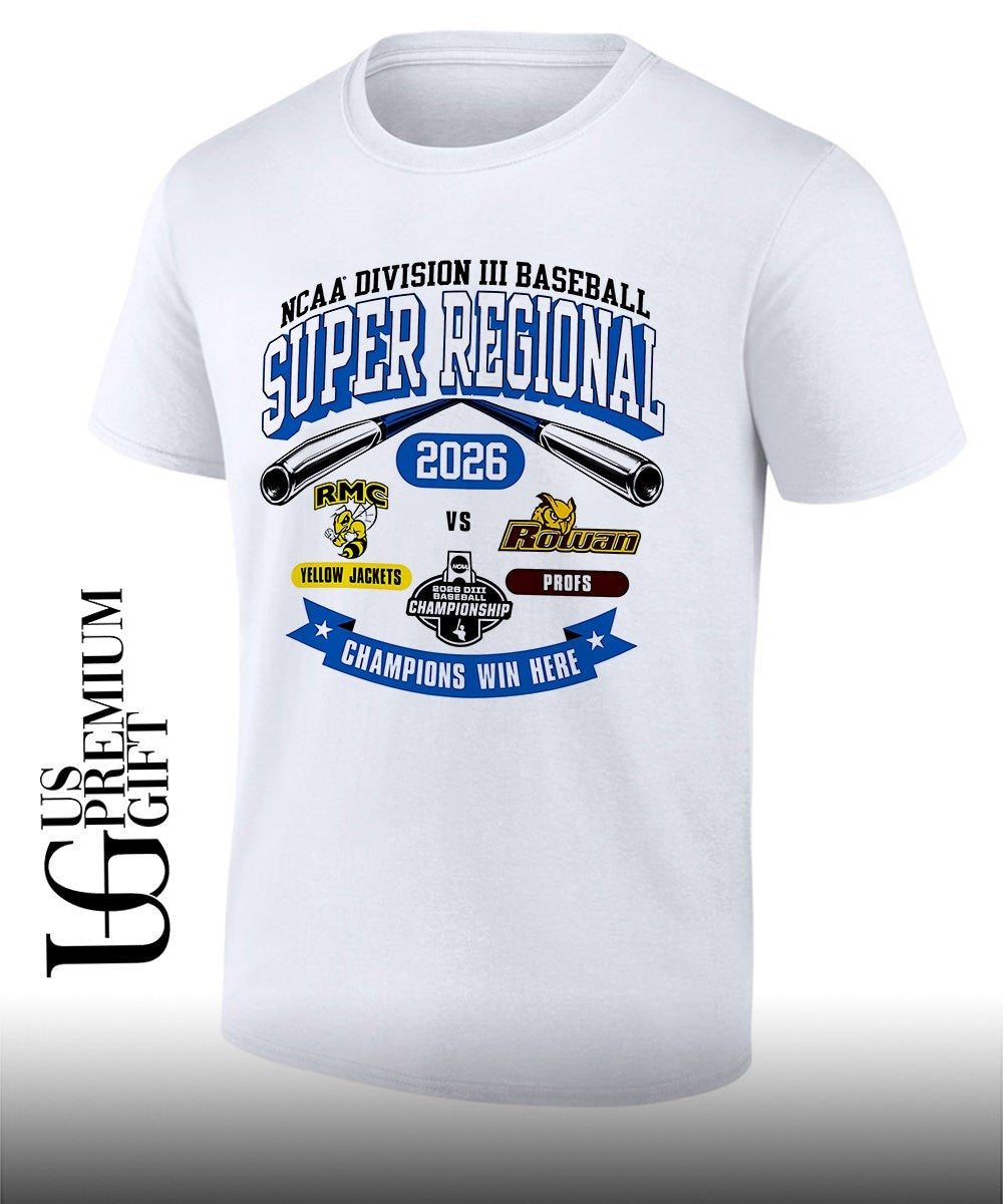 Randolph-Macon Yellow Jackets and Rowan Profs Division III Baseball Super Regional 2026 Champions Win Here shirt - T-Shirt, Sweatshirt, Hoodie