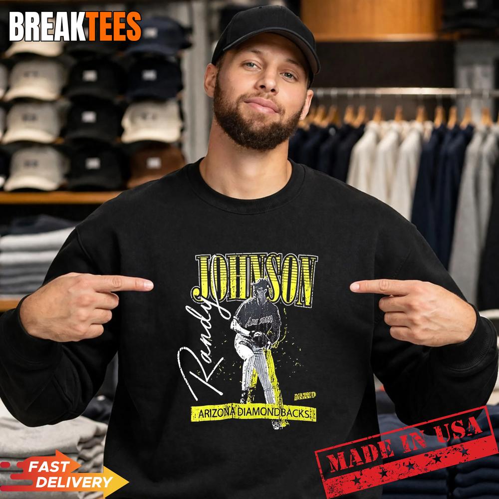 Randy Johnson Arizona Diamondbacks Baseball Signature - Adult & Kids T-Shirts, Sweatshirts & Hoodies apparel design preview 4