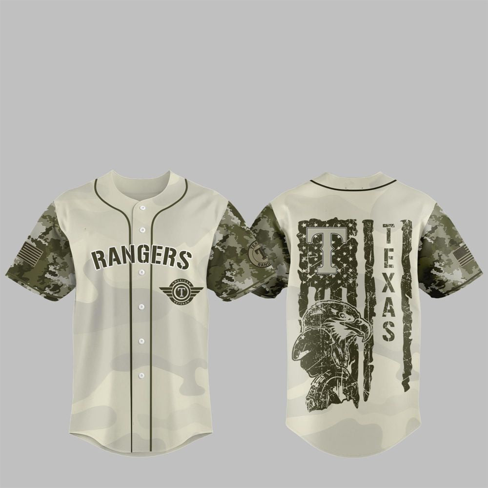 Rangers 2025 Armed Forces Day Night Jersey sports jersey product view 1