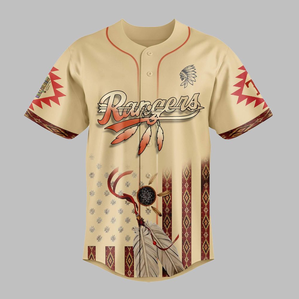 Rangers Native American Jersey 2025 - Grishko.com sports jersey product view 2