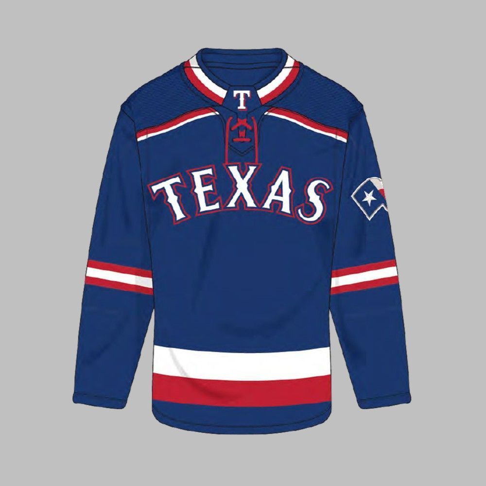 Rangers Texas Rangers Hockey Jersey Giveaway 2025 - Grishko.com hockey jersey product view 1