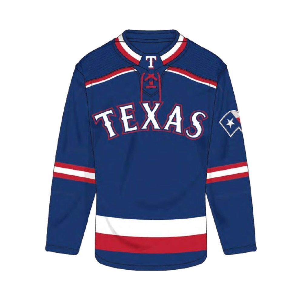 Rangers Texas Rangers Hockey Jersey Giveaway 2025 - Grishko.com hockey jersey product view 2