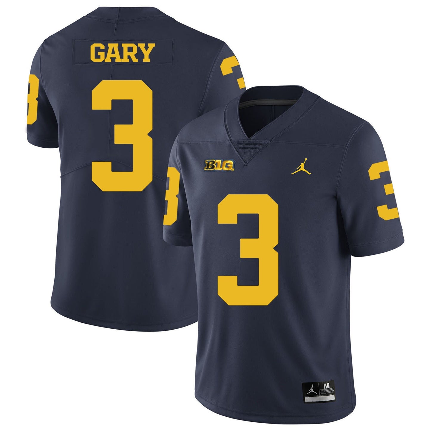 Rashan Gary 3 Blue College Football Jersey football jersey product view 1