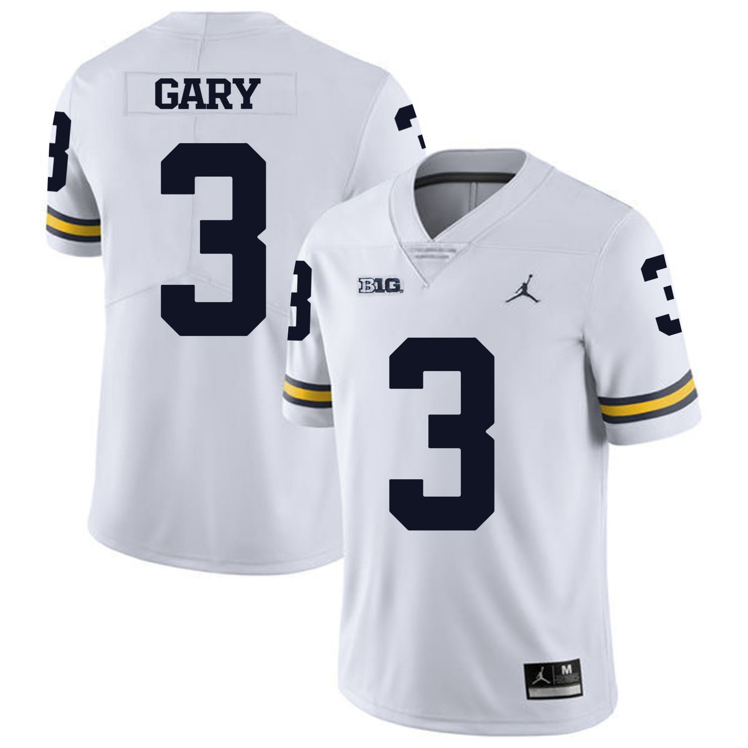 Rashan Gary 3 White College Football Jersey football jersey product view 1