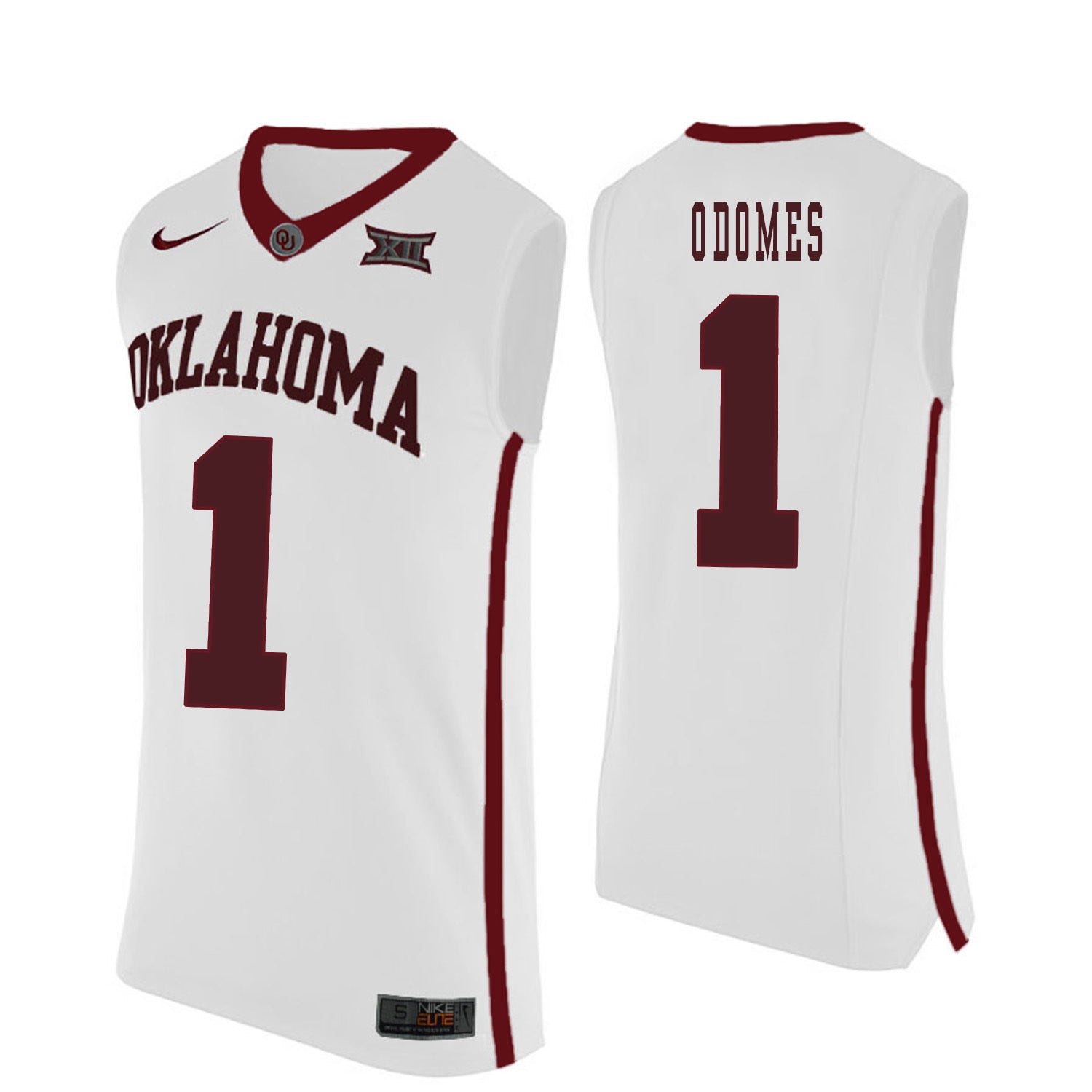 Rashard Odomes 1 White College Football Jersey football jersey product view 1