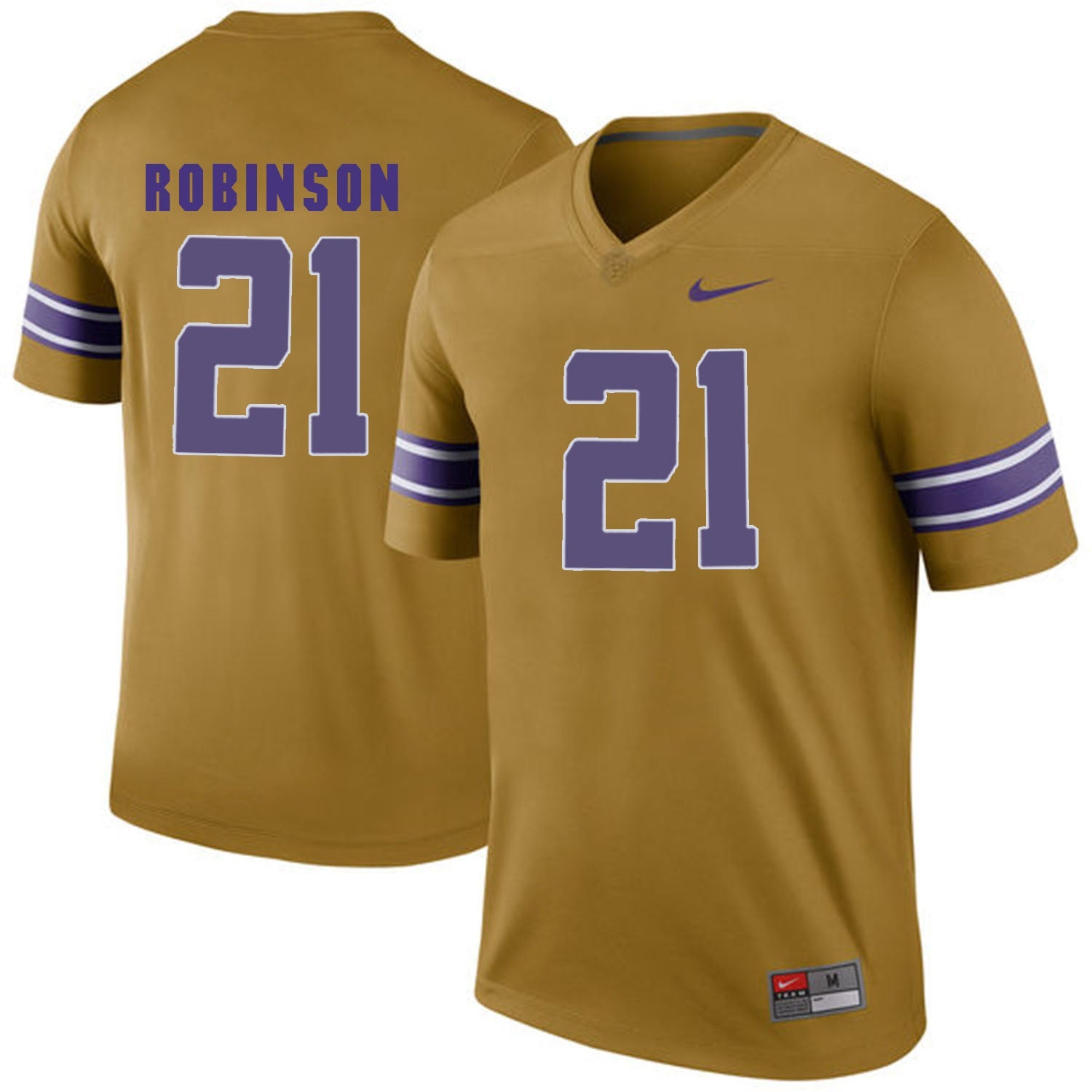 Rashard Robinson 21 Gridiron Gold College Football Jersey football jersey product view 1