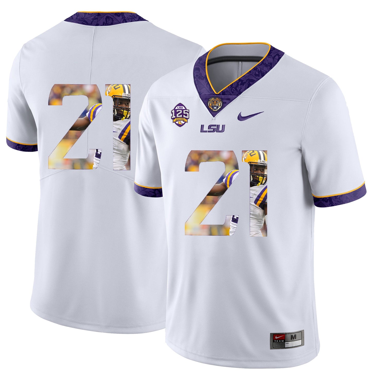 Rashard Robinson 21 Pattern White College Football Jersey football jersey product view 1