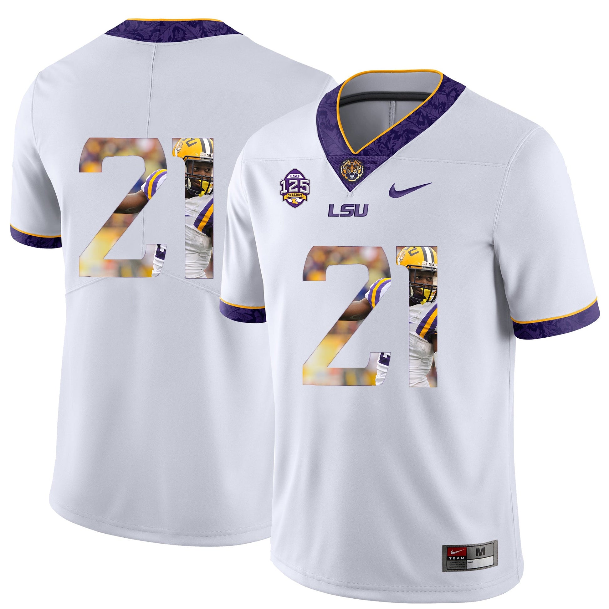 Rashard Robinson 21 Pattern White College Football Jersey football jersey product view 1