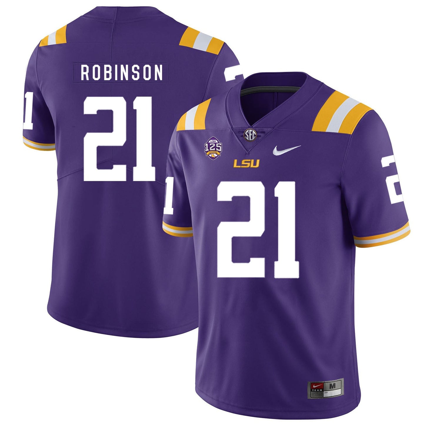 Rashard Robinson 21 Purple Style 1 College Football Jersey football jersey product view 1