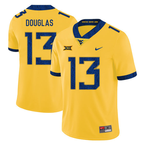 Rasul Douglas 13 Yellow College Football Jersey football jersey product view 1