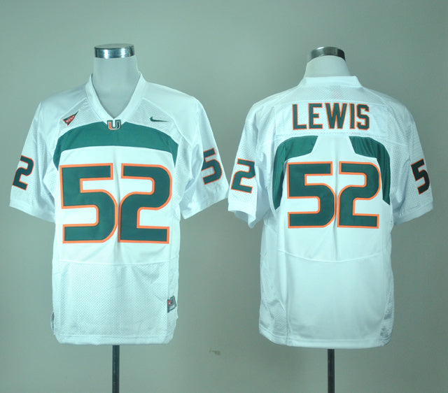 Ray Lewis 52 White 1 College Football Jersey football jersey product view 1