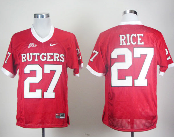 Ray Rice 27 Red Big East Logo College Football Jersey football jersey product view 1