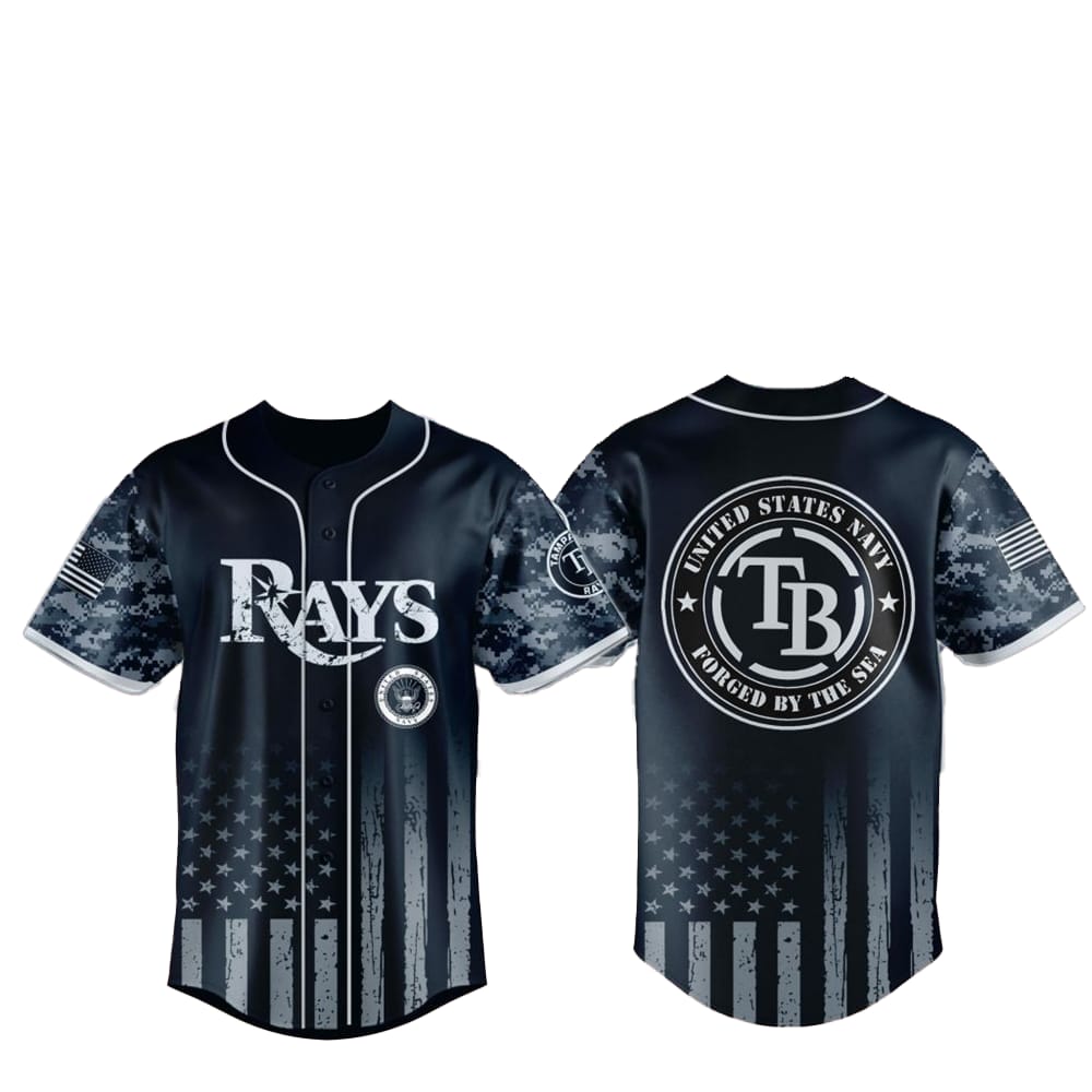 Rays US Navy Military Jersey 2025 baseball jersey product view 1
