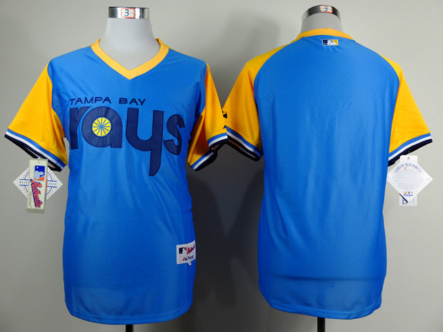 Rays Light Blue Blank 1988 Inverted Baseball Jersey baseball jersey product view 1