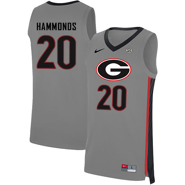 Rayshaun Hammonds 20 V Collar Gray College Football Jersey football jersey product view 1