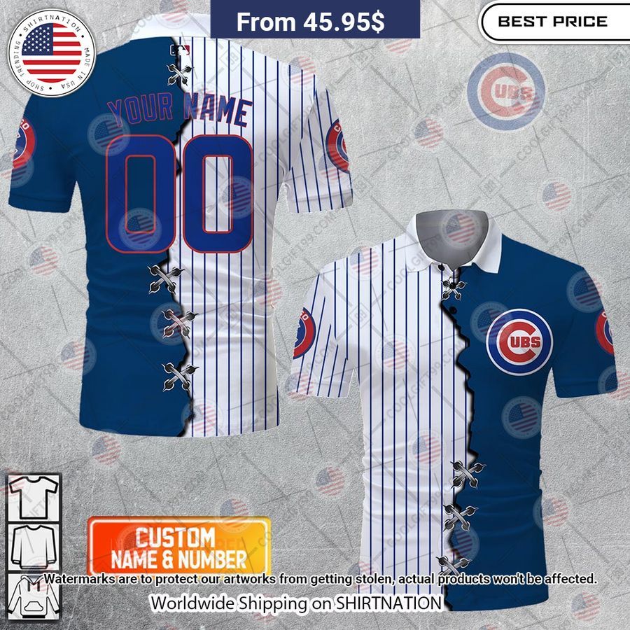 MLB Chicago Cubs Mix jersey Style Custom Polo baseball jersey product view 1