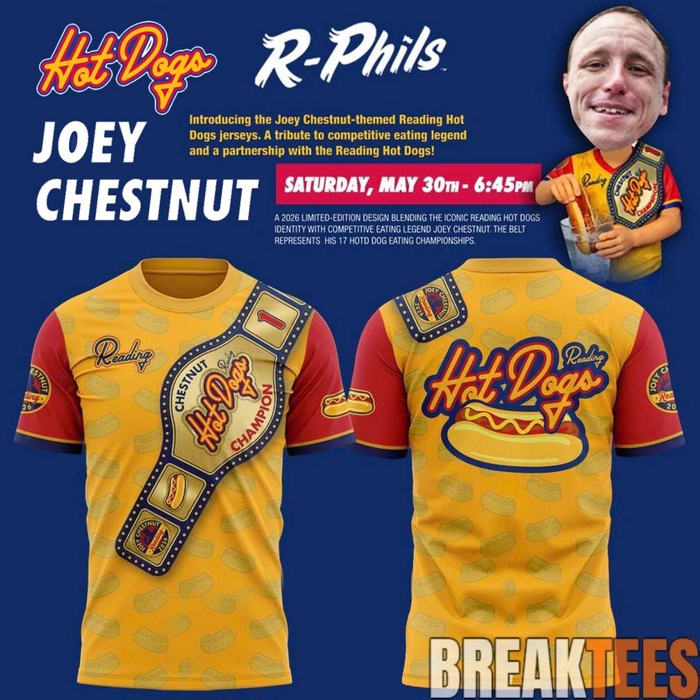 Reading Fightin Phils 2026 Hot Dogs Joey Chestnut Night Shirt Unisex T-shirt, Sweatshirt, Hoodie, Long Sleeve Tee - T-Shirt, Sweatshirt, Hoodie