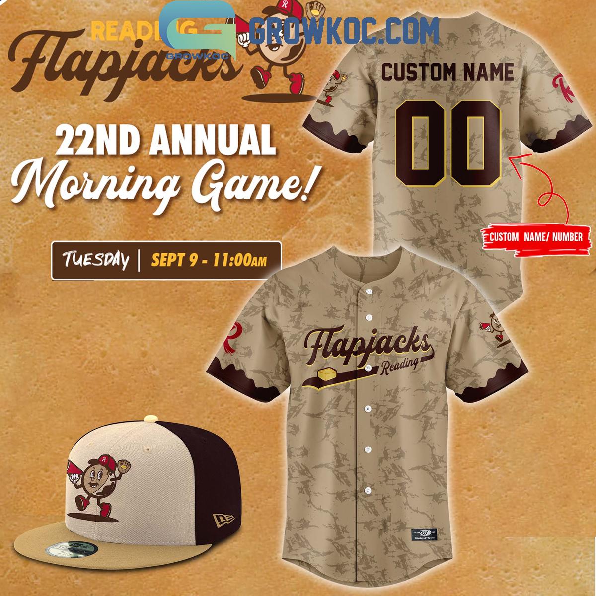 Reading Fightin Phils 22nd Annual Morning Game Personalized Baseball Jersey baseball jersey product view 1