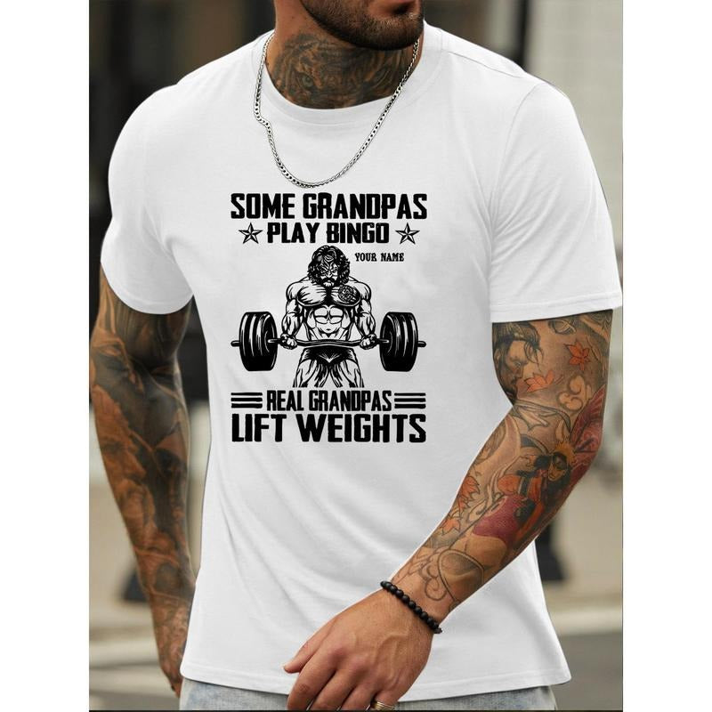 Real Grandpas Lift Weights" Cotton Soft Lightweight - Adult & Kids T-Shirts, Sweatshirts & Hoodies apparel design preview 1