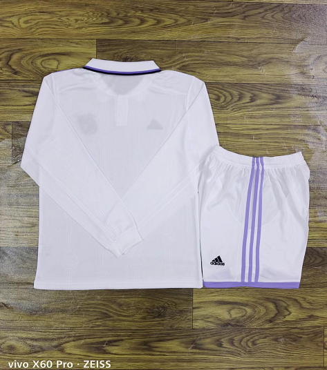 Real Madrid 22-23 Real Madrid Home Long Sleeve 1 Style 1 Soccer Jersey sports jersey product view 1