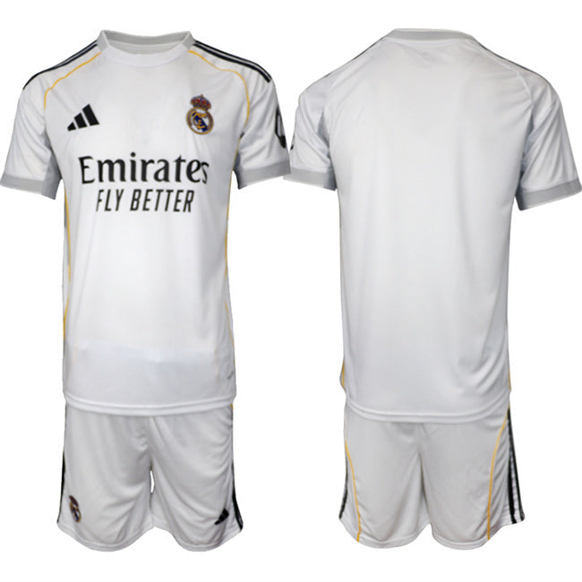 Real Madrid Blank 25 26 White Home Soccer Jersey Suit sports jersey product view 1