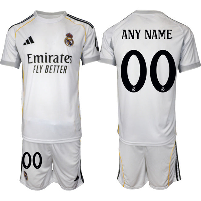 Real Madrid Custom 25 26 White Home Soccer Jersey Suit sports jersey product view 1