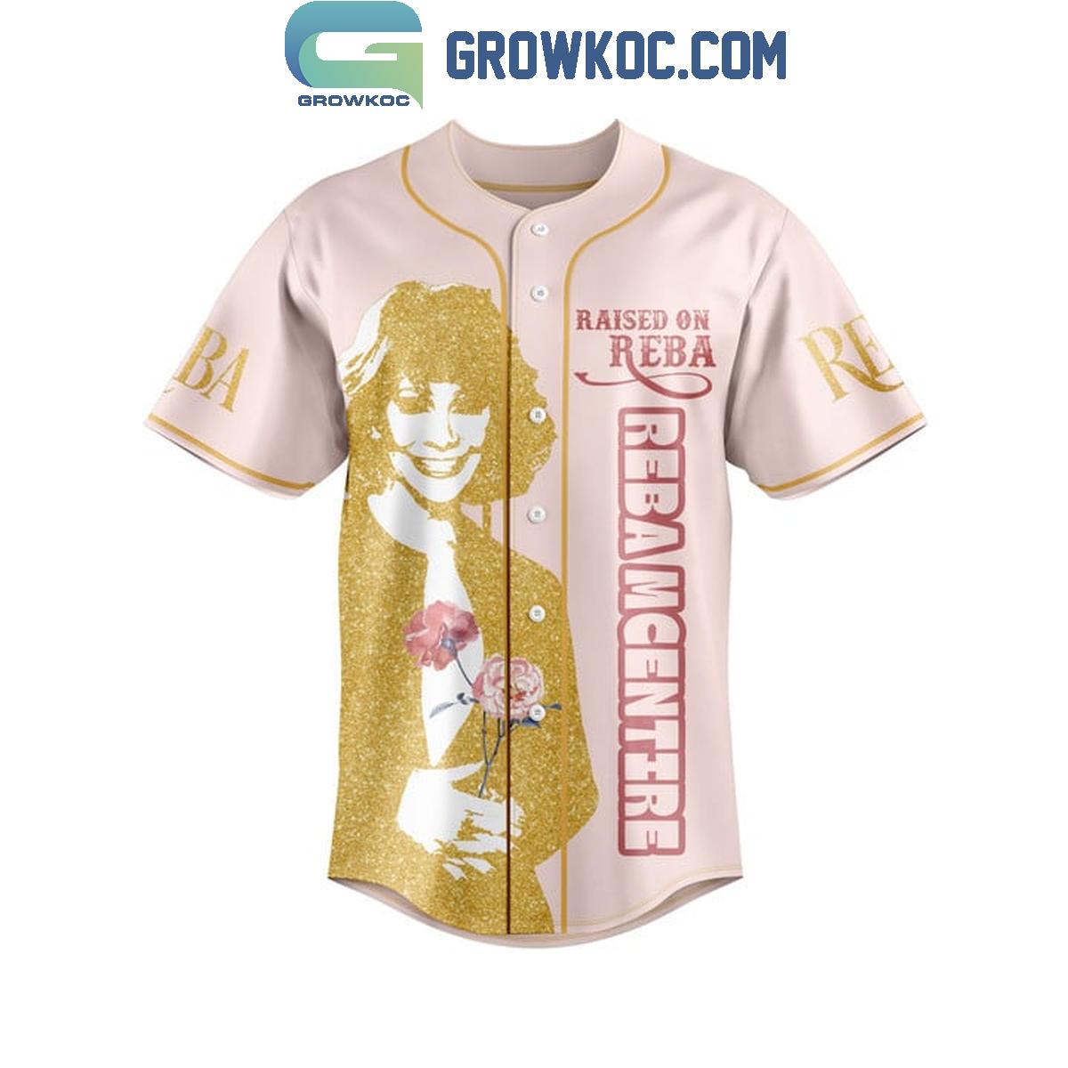 Reba McEntire Raised On Country Music Baseball Jersey baseball jersey product view 2