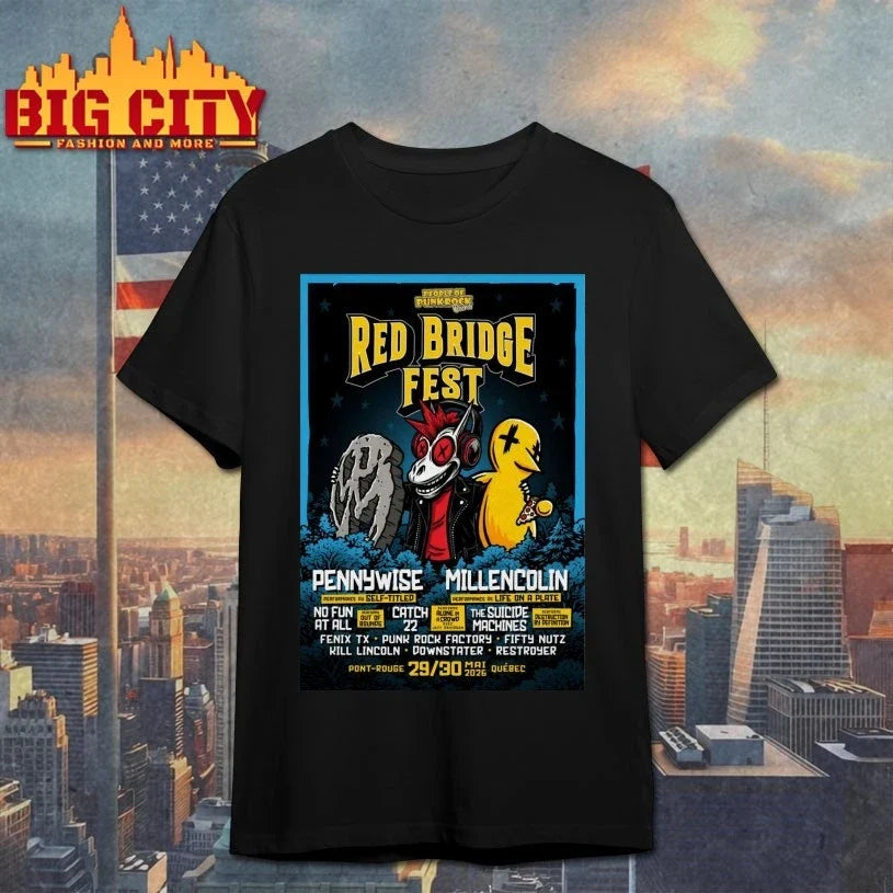 Red Bridge Fest 5-29 5-30-2026 Quebec Canada Poster shirt Unisex T-shirt, Sweatshirt, Hoodie, Long Sleeve Tee - T-Shirt, Sweatshirt, Hoodie