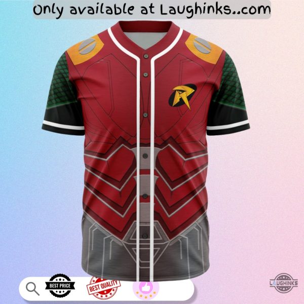 Red Robin Cosplay Baseball Jersey Shirt baseball jersey product view 1