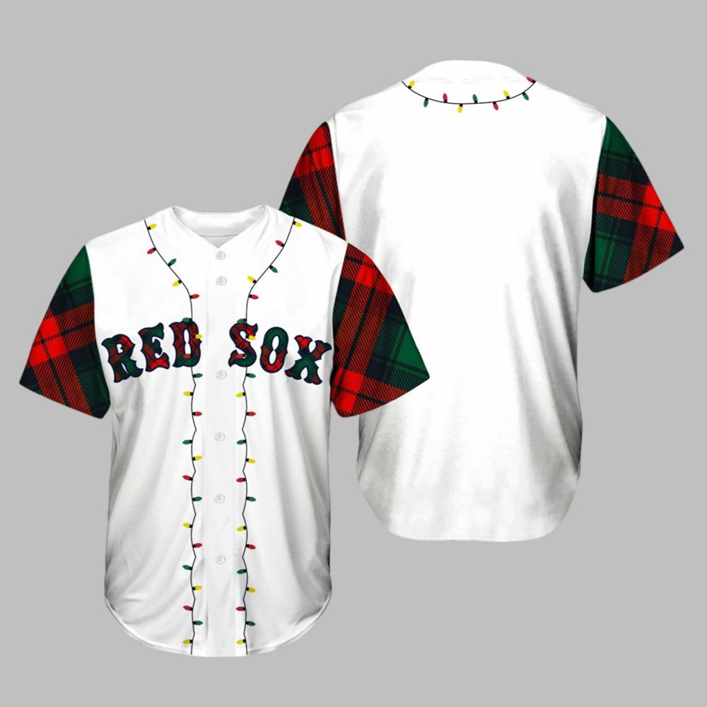 Red Sox Christmas in July Jersey Giveaway 2025 baseball jersey product view 1