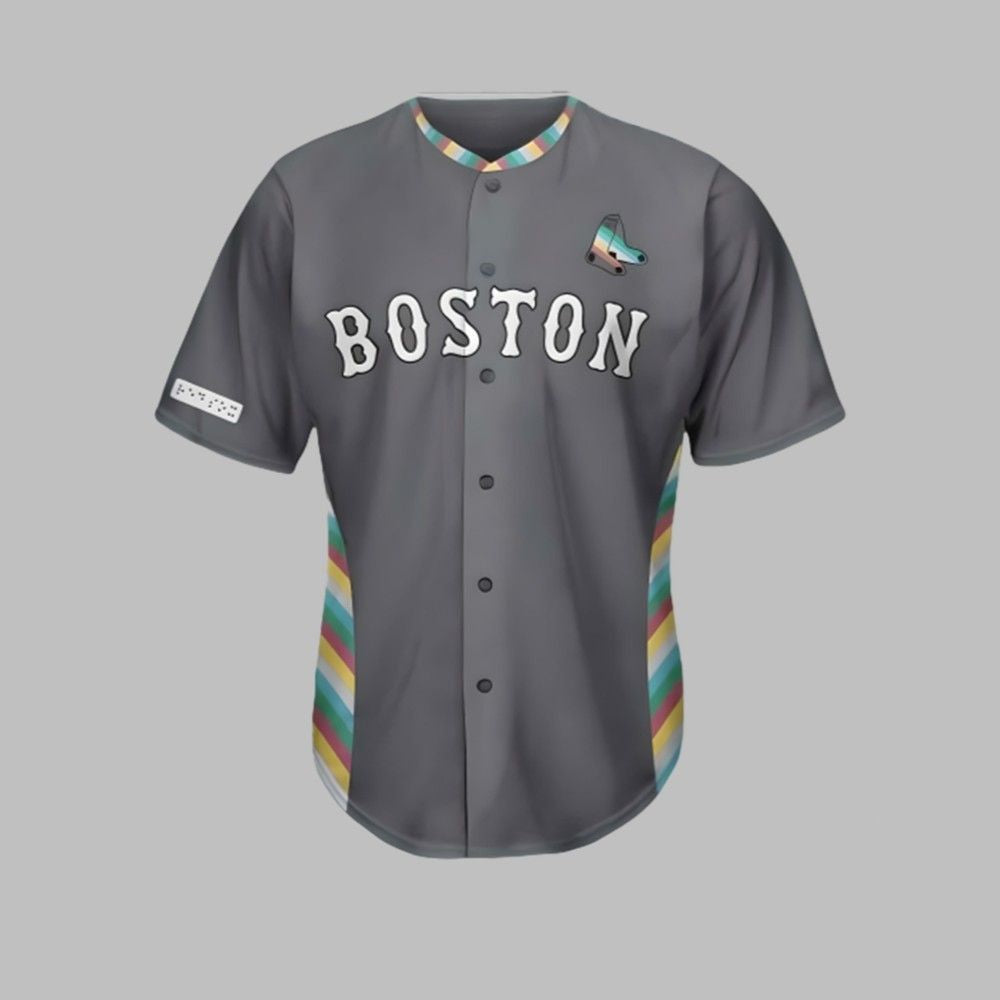 Red Sox Disability Pride Celebration Jersey 2025 Giveaway baseball jersey product view 1