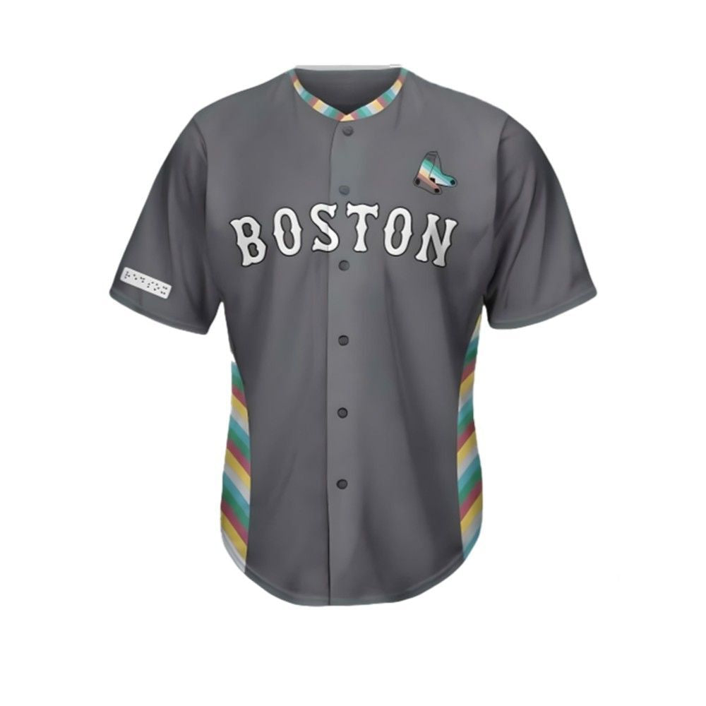 Red Sox Disability Pride Celebration Jersey 2025 Giveaway baseball jersey product view 2