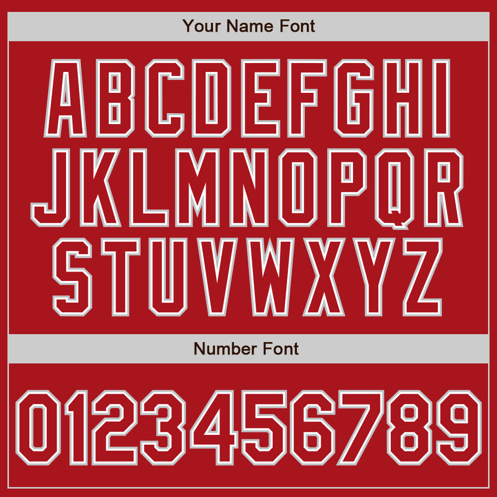 Custom Red Red-Gray Authentic Baseball Jersey baseball jersey product view 5