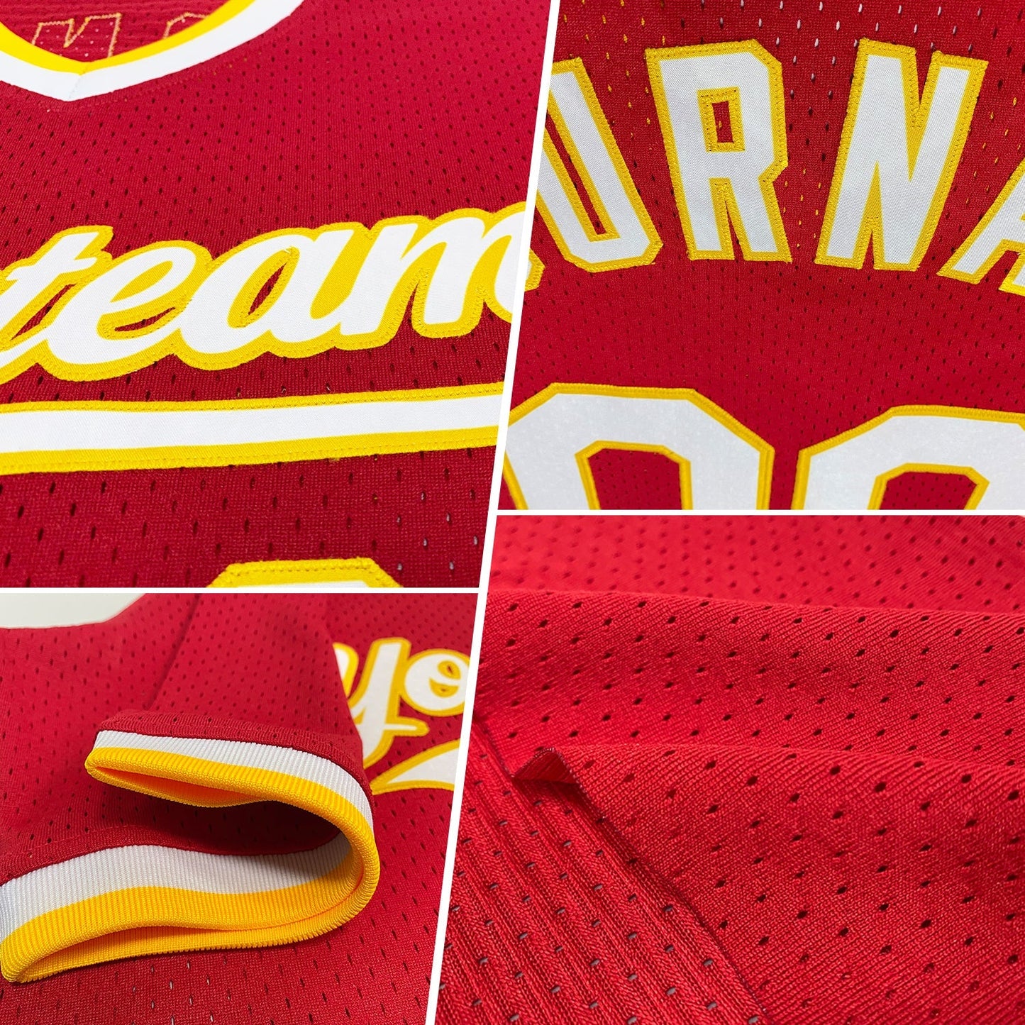Custom Red White-Royal Authentic Throwback Baseball Jersey baseball jersey product view 2
