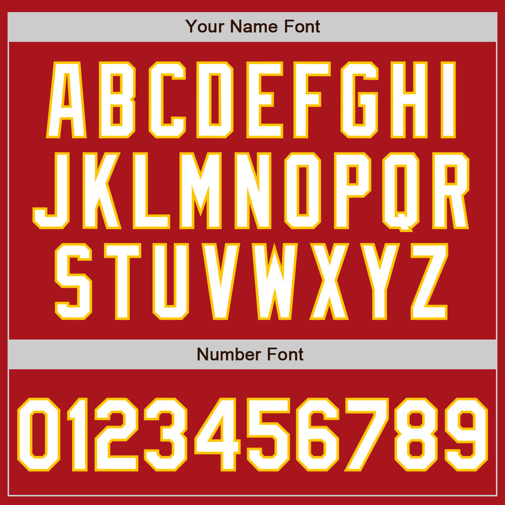Custom Red White-Yellow Authentic Baseball Jersey baseball jersey product view 5
