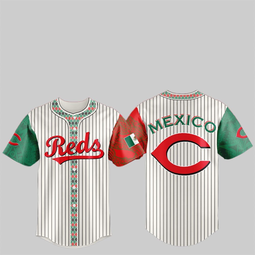 Reds Mexican Heritage Night Jersey 2025 baseball jersey product view 1