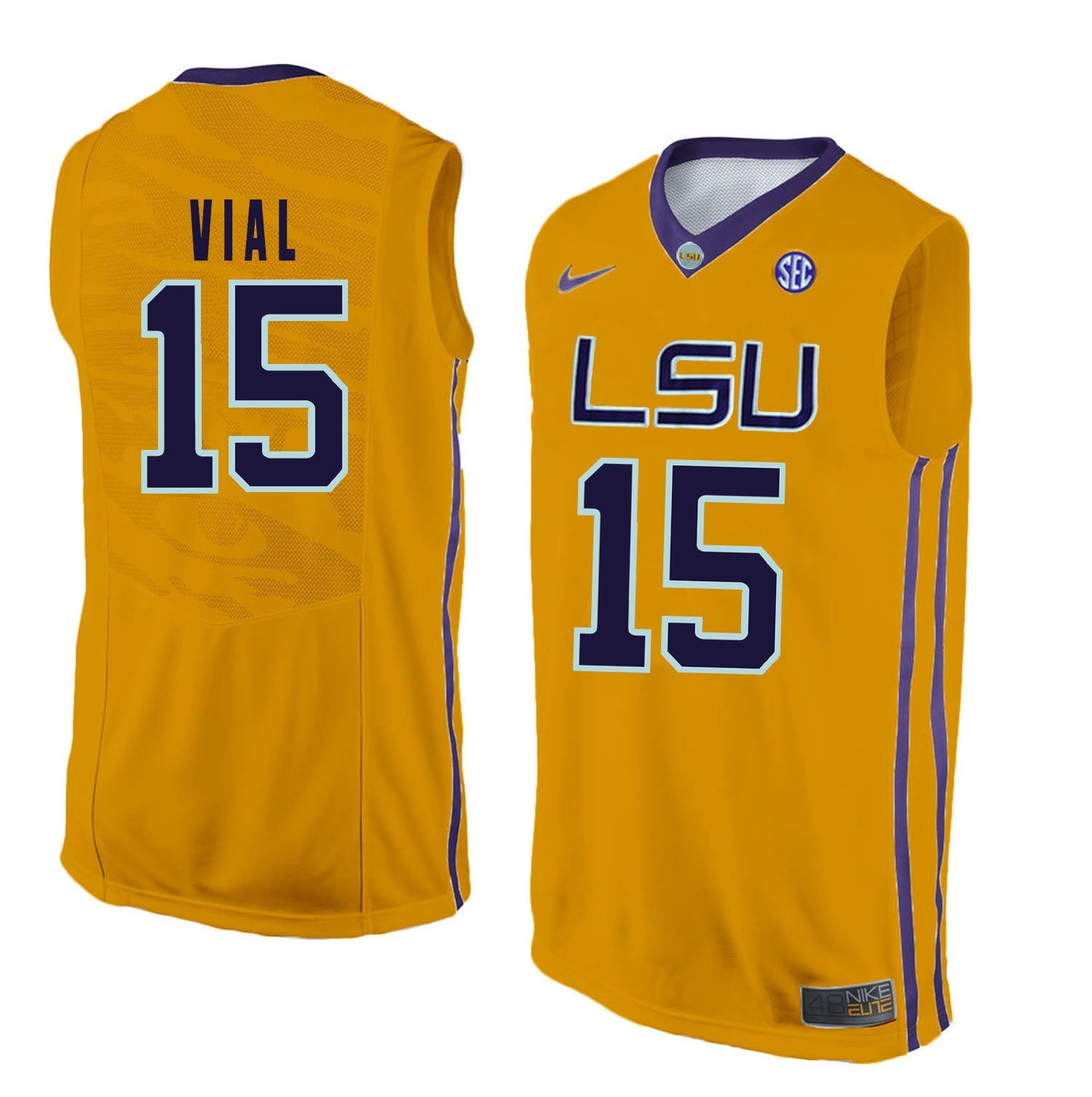 Reed Vial 15 Gold College Football Jersey football jersey product view 1