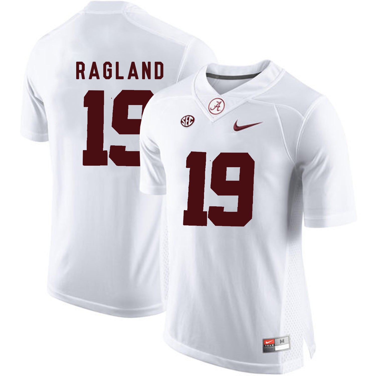 Reggie Ragland 19 White College Football Jersey football jersey product view 1